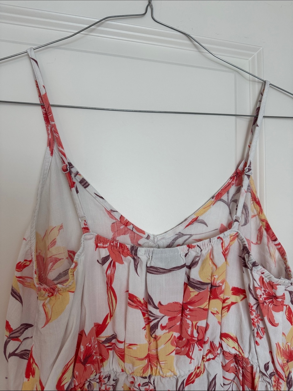 Hurley White Mini Dress with Orange, Purple & Yellow Floral Print - Picture 8 of 9